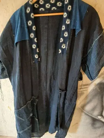 쇼와 보로 자수 네이비 나염 덤 포함