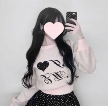 OLIVE des OLIVE miko 콜라보 I LOVE ME 니트 핑크