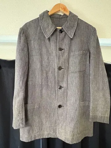 40s 프렌치 블랙 샹브레이 재킷