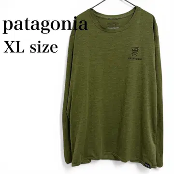 Patagonia (파타고니아) XL 긴팔 T셔츠 올리브 공룡 백프린트