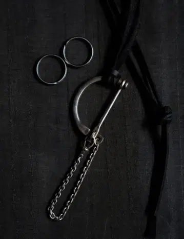 GUIDI 가죽 코드 D-클래스프 키링