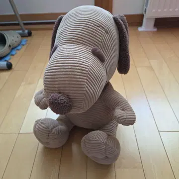 PEANUTS 강아지 모양 봉제 인형 베이지 약 30cm