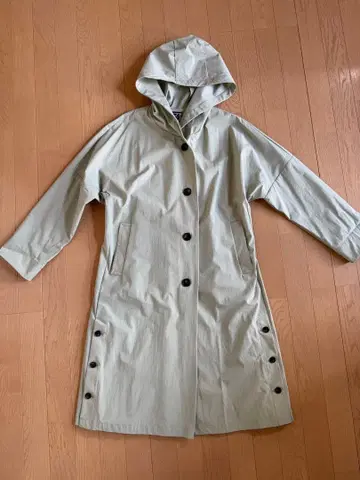 준코 시마다 후드 부착 스프링 코트 11호