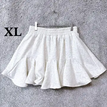 4477. 쉬인 스커트 XL 그레이 플레어 속기모 큐롯 봄