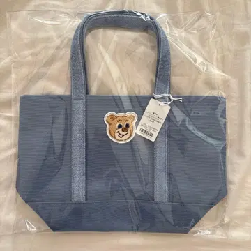 [미사용 새상품] 페이러 올드 테디 와펜 토트백(소) 라이트 블루