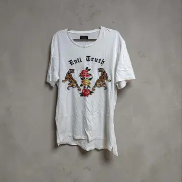 ZARA MAN 티셔츠 호랑이 자수 장미 자수 화이트 컬러 L 사이즈