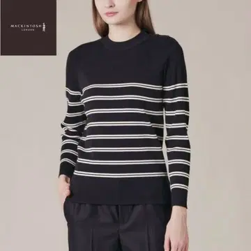 새상품급 매킨토시 런던 풀오버 니트 보더 세탁 가능 삼양상회