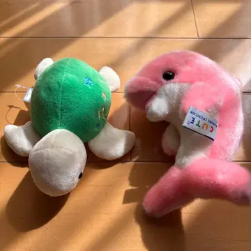 거북이와 돌고래 봉제 인형 세트