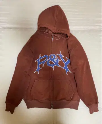PUNK AND YO 브라운 후드티 S