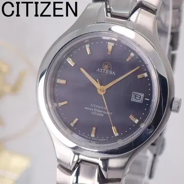 작동 CITIZEN ATTESA 티타늄 모델 에코 드라이브 솔라