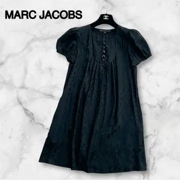 마크제이콥스 블랙 반팔 원피스 튜닉 체리 실크