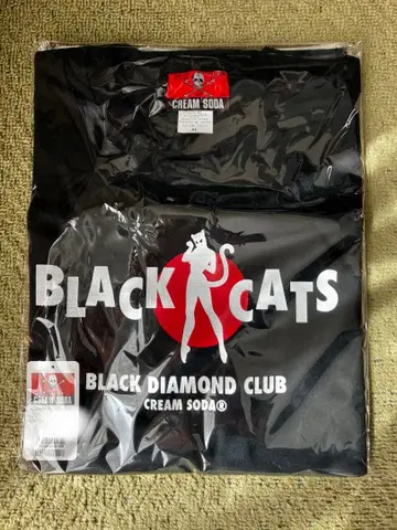 CREAM SODA 크림 소다 BLACKCATS 반팔 T셔츠 XL