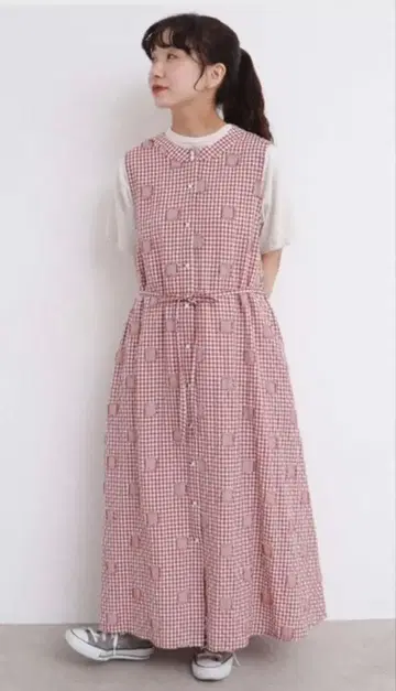 l'atelier du savon 컷 비 사각깅엄 원피스