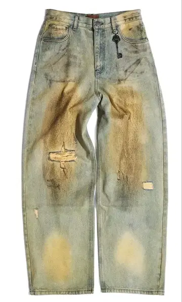 더티 워시드 왁스드 배기 진