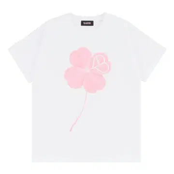 프래그먼트 티셔츠 BLACKFRGMT BLACKPINK 클로버 패턴