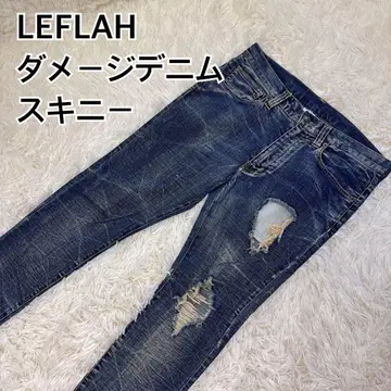 LEFLAH 데미지 데님 스키니