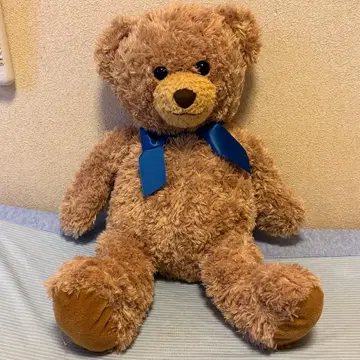 곰 봉제 인형 허니 테디베어 다이소 파란 리본