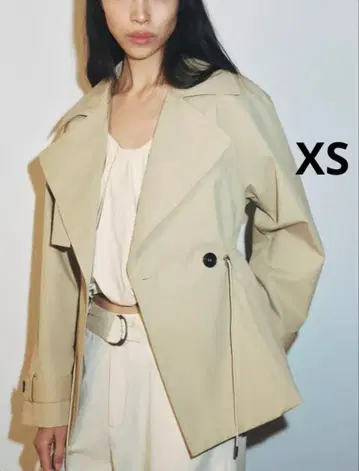 ZARA 자라 조절 가능한 허리 숏 트렌치코트 완판템, 새상품, 미사용