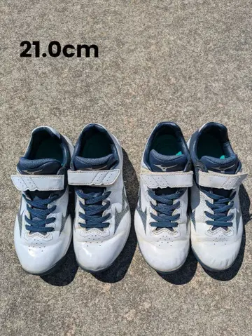 미즈노 스파이크. 트레이닝 슈즈 / 화이트 네이비 21.0cm 와이드