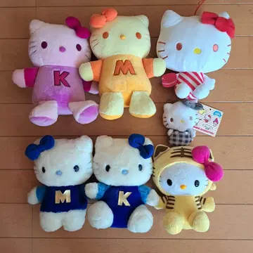 키티 미미 봉제 인형 묶음 판매 레트로 산리오 헬로키티 세트