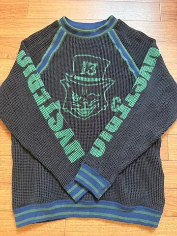 HYSTERIC GLAMOUR 고양이 패턴 메쉬 맨투맨