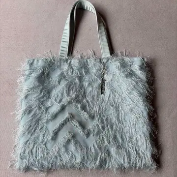 Charmantsac 라이트 블루 프린지 토트백 L 사이즈