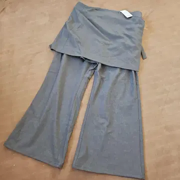 미사용 그레이 3XL 투피스 스커트 팬츠