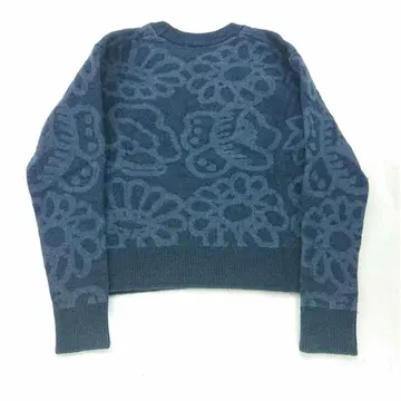 마리메꼬 유니클로 울 스웨터 꽃무늬 네이비 계열 S 여성용