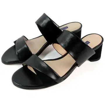 새상품 스튜어트 와이츠먼 샌들 NAPPA 가죽 BLACK 23.5cm