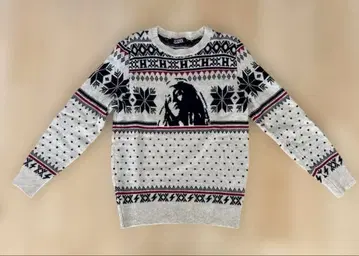 HYSTERIC GLAMOUR 니트 스웨터 네이티브 무늬 아이보리