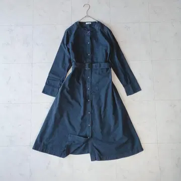 매킨토시 필로소피 셔츠 원피스 밴드 카라 네이비 36