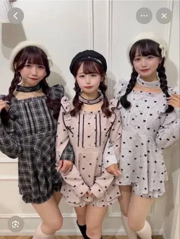 evelyn 체크 셋업 퍼플 그레이