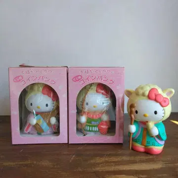 칠복신 양 키티 코인 저금통 3개 세트 산리오 헤이세이 레트로 잡화