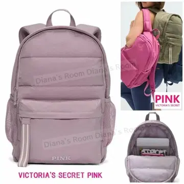 빅토리아 시크릿 핑크 백팩 올리브 컬러
