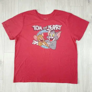 톰과 제리 Tom and jerry USA 구제 의류 T셔츠 레드 3XL