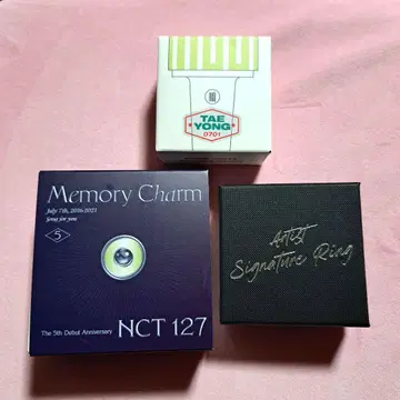 NCT 127 태용 시그니처 반지 메모리얼 참 펜라 액세서리