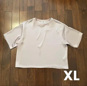 유니클로C 새틴 오버 사이즈 숏 블라우스 XL 라이트 퍼플