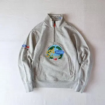 Bodega x new balance 하프 지퍼 맨투맨