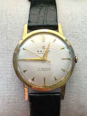 세이코 마블 수동 와인딩 시계 17주얼 작동 확인 완료
