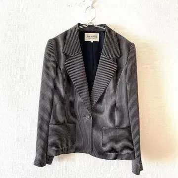 [준 아시다] 자켓 스트라이프 실크 100% 어깨 패드 있음 일본제 11