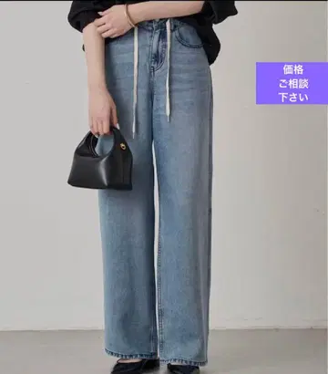 새상품급 라운지 드레스 라이트 드로스트 데님 팬츠 S 사이즈 허리 68