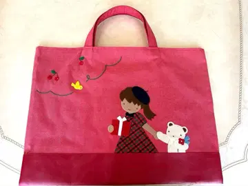 파밀리아 수제 자수 데님 백