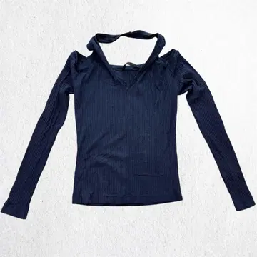 DANIELA CORTE 미국제 리브 티셔츠 네이비 [ XS ]