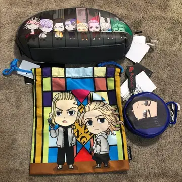 도쿄 리벤저스 파우치, 복조리, 코인 케이스 세트 3개