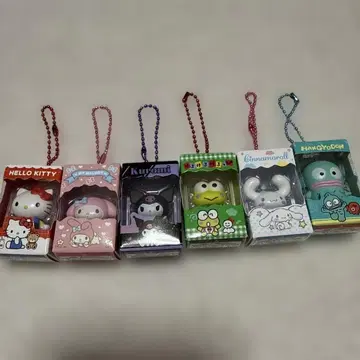 산리오 초코 박스 키링 6개 세트