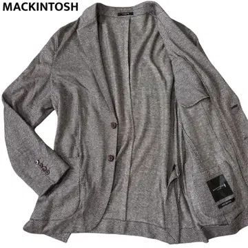 매킨토시 헤링본 언라이닝 자켓 린넨 혼방 테일러드