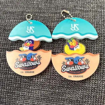 도쿄 야쿠르트 스왈로스 츠바쿠로 파캇토 오키나와 캠핑 키홀더 2개 세트