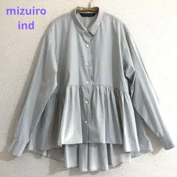 새상품급! 미즈이로 인드 mizuiro ind 프릴 블라우스 일본제