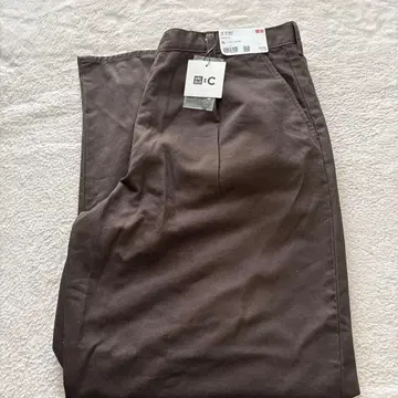 택 포함 새상품 유니클로C 배럴 팬츠 브라운 남성용 XL