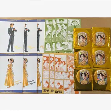 헤이지 카즈하 명탐정 코난 30주년 원화전 금박 엽서 캔뱃지